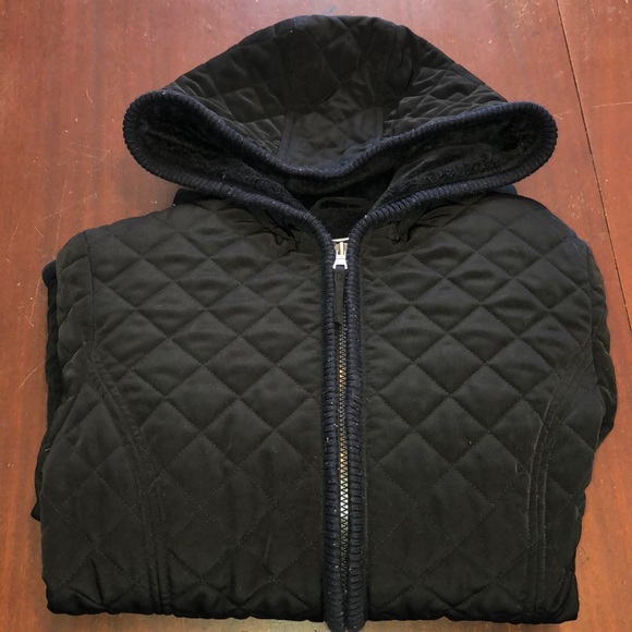 Esprit Outerwear Quilted Hooded Zip Up Coat - Picture 11 of 11